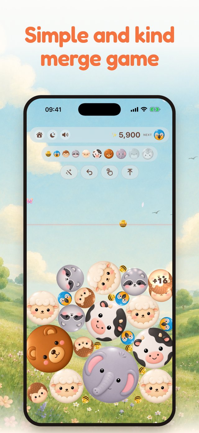 Meld — a calm, ad-free animal merge game to de-stress with